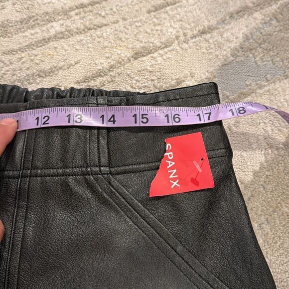 Spanx Womens Black Faux Leather Jogger Pants Athletic NWT size 1Xfront pockets - Picture 7 of 10